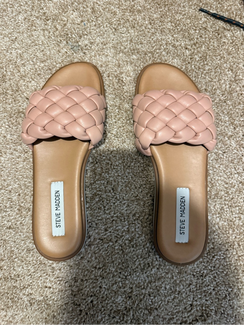 Steve Madden Braided Slide Sandals in Blush Pink